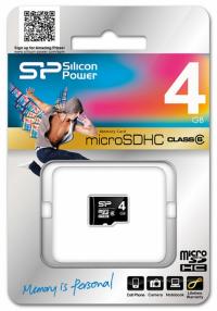 Silicon Power microSDHC 4Gb Class 6