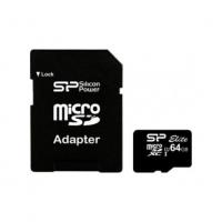 Silicon Power SP064GBSTXBU1V10-SP microSDXC, 64Гб, Class 10