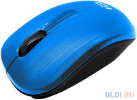 Oklick Мышь 525MW голубой оптическая (1000dpi) беспроводная USB (2but)