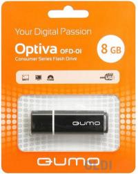 QUMO Флешка 8Gb QM8GUD-OP1-black USB 2.0 черный