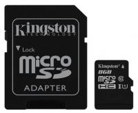 Kingston microsdhc 8gb class 10 + адаптер