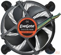 Exegate EX283277RUS Кулер EE97378-PWM, Al + Copper, S1150/1151/1155/1156, TDP 95W, Hydro bearing, 4pin, 23.5db, BOX
