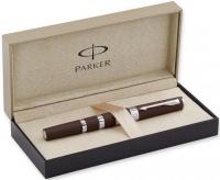 Parker Ручка 5й пишущий узел Ingenuity L F501 чернила черные корпус коричнево-серебристый S0959180