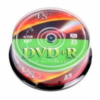 VS Диск DVD+RW, 4,7 Гб, 4х, 25 штук
