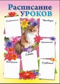 Учитель Расписание уроков "Котик", А4