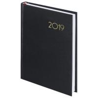 BRAUBERG Ежедневник датированный на 2019 год "Select", А5, 168 листов, черный