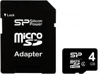 Silicon Power micro SDHC 4Гб class 4 + адаптер