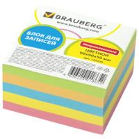 BRAUBERG Блок для записей непроклеенный "Brauberg", куб 9x9x5 см, цветной