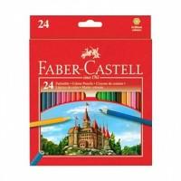 Faber and Faber Карандаши цветные "Faber Eco", 24 цвета, шестигранные с заточкой