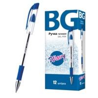 BG (Би Джи) Ручка гелевая с грипом "Wavy", 0,5 мм, синяя