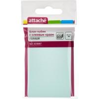 ATTACHE Блок-кубик с клейким краем "Attache", 76х51 мм, голубой, 100 листов