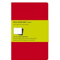 Moleskine Записная книжка "Сahier", Pocket, 9х14см, нелинованная, красная,3 штуки, в блистере