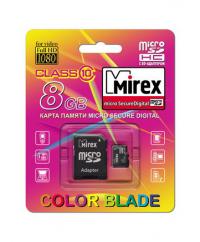 Mirex microSDHC 8Gb Class 10 + adapter