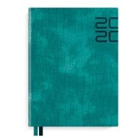 Феникс + Ежедневник датированный на 2020 год "Кроко", бирюзовый, А6+, 176 листов