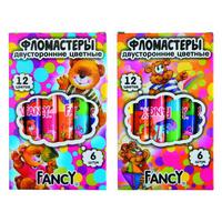 Action! Фломастеры двухсторонние "Fancy", 12 цветов