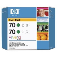 HP 70 2-pack 130-ml Green Ink Cartridges