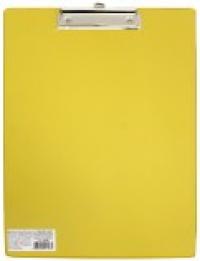 BRAUBERG Доска-планшет с верхним прижимом "Comfort", цвет желтый