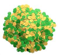 Астра Пайетки двусторонние "Астра", цвет: зеленый, золото, 6 мм, 10 упаковок по 10 грамм (количество товаров в комплекте: 10)
