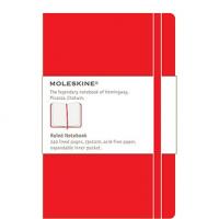 Moleskine Записная книжка, Classic Large, 13х21 см, 240 листов, линейка (красная)