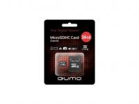 QUMO Карта памяти Micro SDHC 16Gb class 10 QM16MICSDHC10 + SD adapter