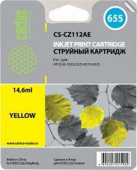 Cactus CS-CZ112AE №655 для HP DJ IA 3525/5525/4615/4625/6520/6525 (желтый)