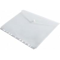 PANTA PLAST Папка-конверт на кнопке с европланкой, A4, прозрачный, 120 листов