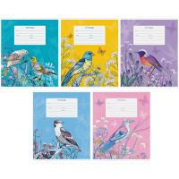 OfficeSpace Комплект тетрадей &quot;Цветы. Birds in flower&quot;, 12 листов, клетка (20 тетрадей в комплекте) (количество товаров в комплекте: 20)