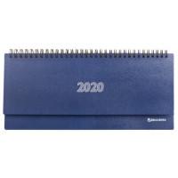 BRAUBERG Планинг настольный датированный на 2020 год &quot;Brauberg&quot;, 285х112 мм, 60 листов, цвет обложки синий
