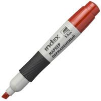 Index Маркер перманентный, 1-5 мм, красный, клиновидный наконечник, грип