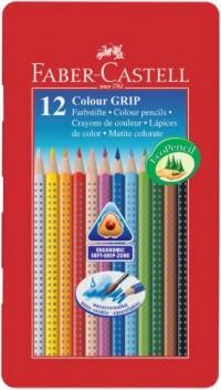 Faber-Castell Карандаши цветные "Grip 2001", 12 цветов