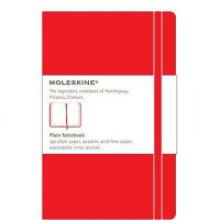 Moleskine Записная книжка, Classic Pocket, 9х14 см, нелинованная (красная)