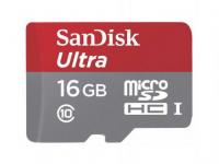 Sandisk Карта памяти Micro SDHC 16Gb Class 10 + адаптер SDSQUNC-016G-GN6MA