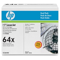 HP 64X Black Dual Pack LaserJet Toner Cartridges