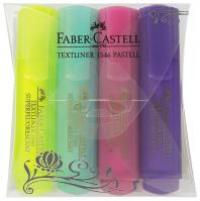 Faber-Castell Текстовыделители "1546", флуоресцентный, 4 пастельных цвета