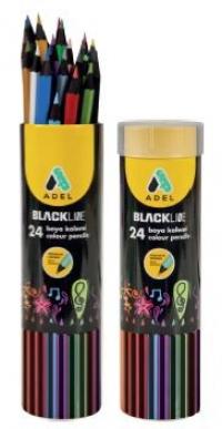 Adel Карандаши цветные "Blackline", 24 цвета