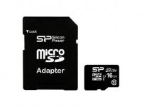 Silicon Power Карта памяти Micro SDHC 16GB Class 10 SP016GBSTHBU1V10-SP + адаптер SD