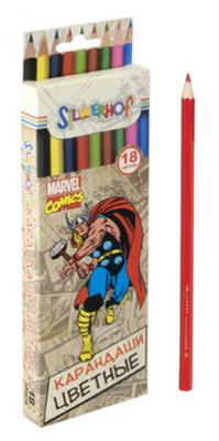 Silwerhof Карандаши цветные "Marvel comics", 18 цветов