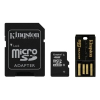 Kingston Micro SecureDigital 4Gb HC  (Class 10) + SD адаптер + USB CardReader (MBLY10G2/4GB)