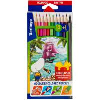 Berlingo Карандаши пластиковые "Корабли", 12 цветов + 1 чернографитный карандаш HB