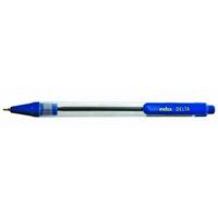 Index Ручка автоматическая шариковая "Delta", прозрачный корпус, 0,7 мм, синяя