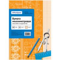 OfficeSpace Комплект масштабно-координатной бумаги, А3, 16 листов, оранжевая (в комплекте 40 упаковок по 8 листов) (количество товаров в комплекте: 40)