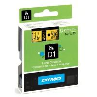 DYMO Картридж для этикет-принтеров LM150, LP350, PC II (12 мм x 7 м, желтая лента, черный шрифт)