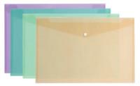 ErichKrause Папка-конверт на кнопке "Envelope", полупрозрачная, оранжевый