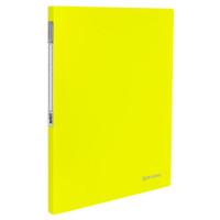 BRAUBERG Папка с металлическим скоросшивателем и внутренним карманом &quot;Neon&quot;, 16 мм, желтая, до 100 листов , 0,7 мм