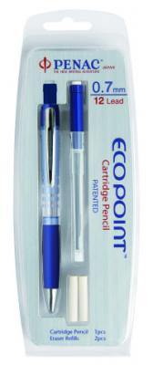 Penac Механический карандаш "Ecopoint" + картридж с грифелями 0,7 мм + 2 сменных ластика