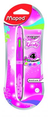 Maped Ручка шариковая Girly fancy, 4 цвета