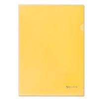 BRAUBERG Папка-уголок, жесткая "Brauberg", А4, желтая, 0,15 мм