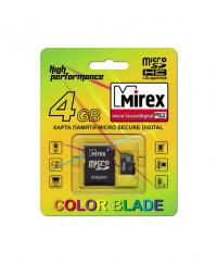 Mirex microSDHC 4Gb Class 4 + adapter