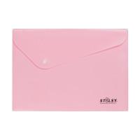 STILSY Папка-конверт на кнопке &quot;Stilsy&quot;, неоновые цвета (цвет: светло-розовый), арт. ST 231201