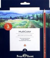 Bruno Visconti (Бруно Висконти) Карандаши цветные "Multicolor", 18 цветов